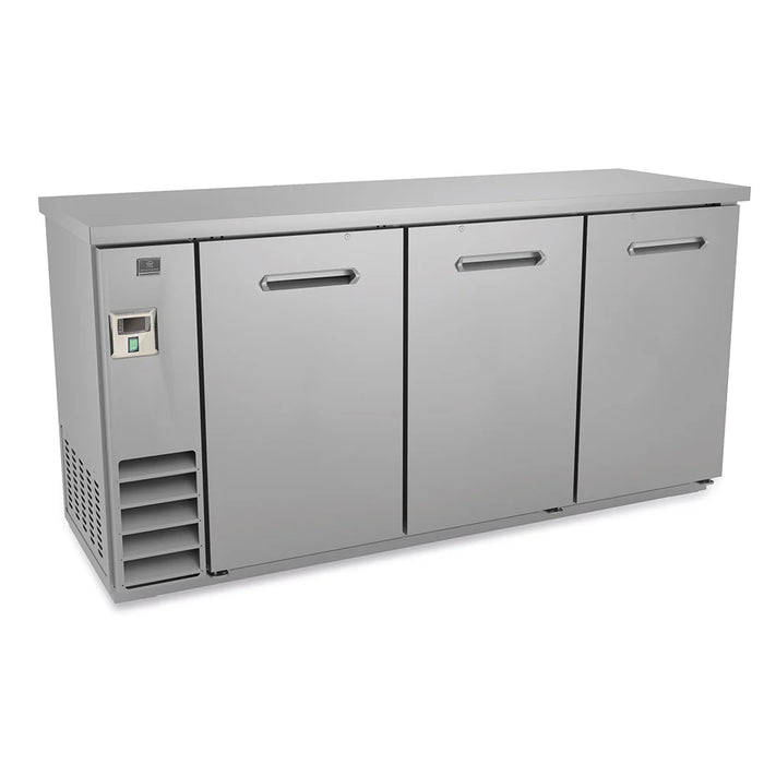 Kelvinator Commercial Bar Refrigerator With Swinging Solid Doors, Stainless, 115v