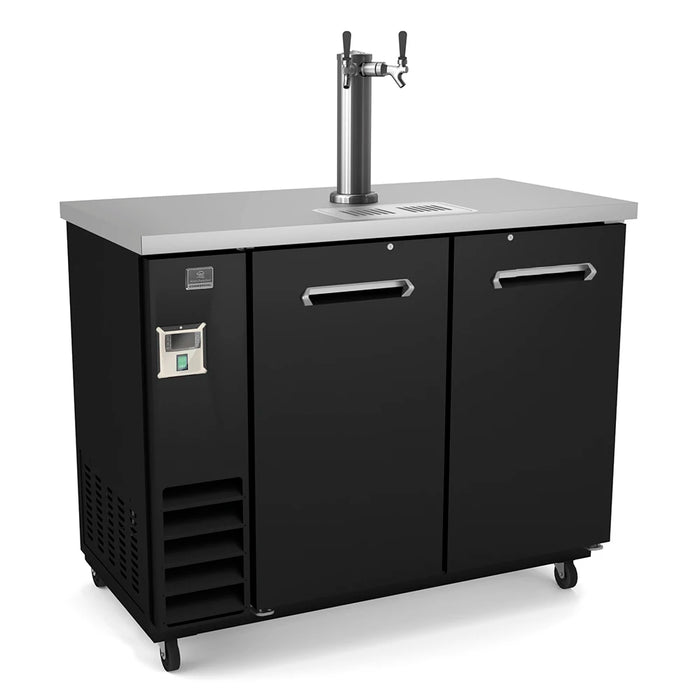 Kelvinator Commercial Beer Cooler - Black Beer Dispenser, w/ Keg Capacity, 115v