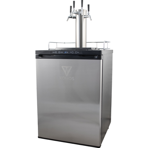 KOMOS Kegerator with Intertap Stainless Steel Faucets