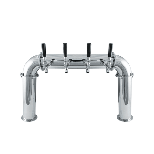 Krome Dispense 3″ BrewXpipe Bridge Tower – 4 Faucets – SS Polished – Glyco Cold Technology - C1824 - Bar Central USA