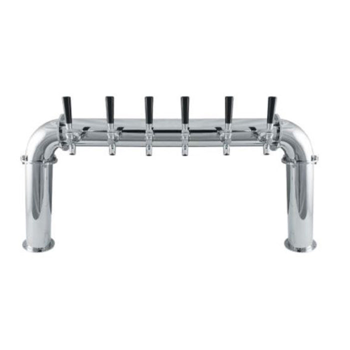 Krome Dispense 3″ BrewXpipe Bridge Tower – 6 Faucets -SS Polished – Air Cooled - C1836