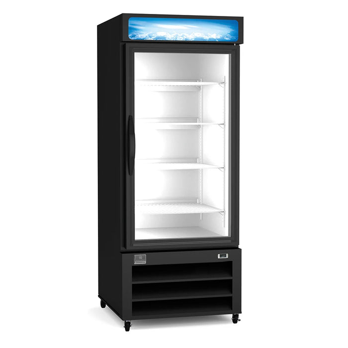 Kelvinator Commercial Glass Door Refrigerator Merchandiser Hinge Doors, 115v
