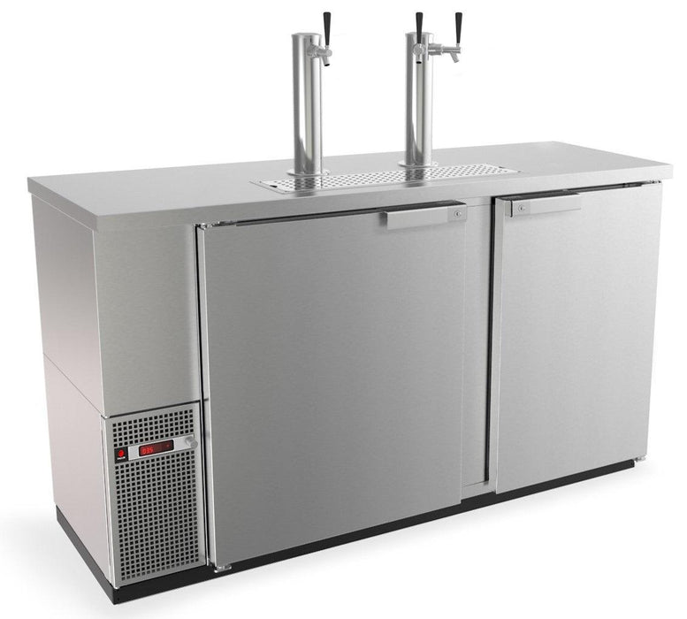 Fagor Refrigeration Slim Line Draft Beer Cooler - Black/Stainless Steel - Bar Central USA